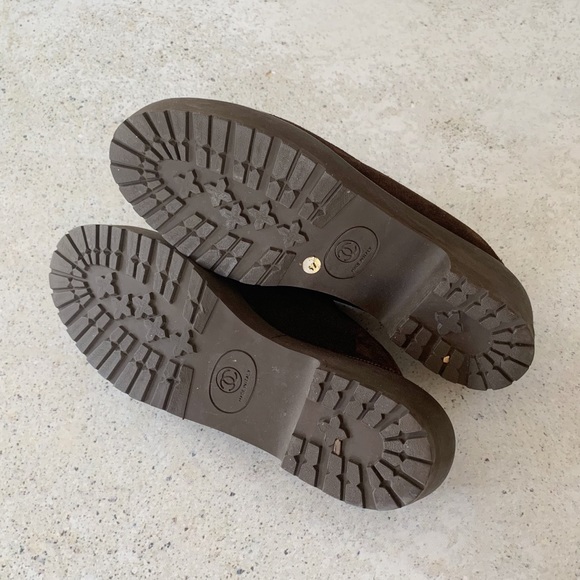 ✖️SOLD✖️ VINTAGE CHANEL CC Suede Mules Clogs - Picture 7 of 7